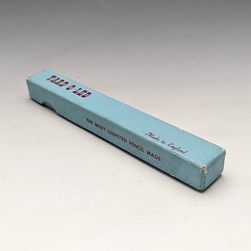 British Vintage Yard O Red Rolled Silver Hexagon Propelled Pencil in Paper Box